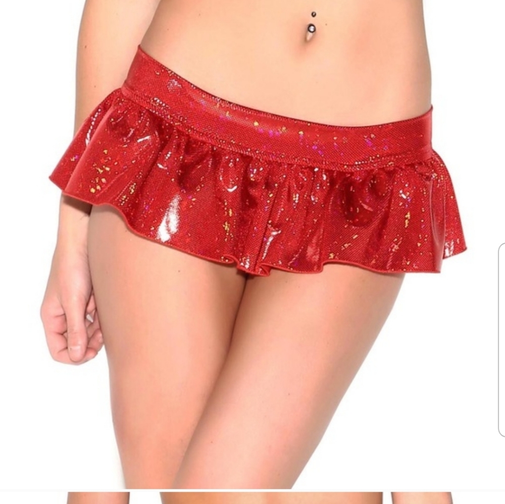 Metallic Aqua Iheartraves Discocheekz Skirt